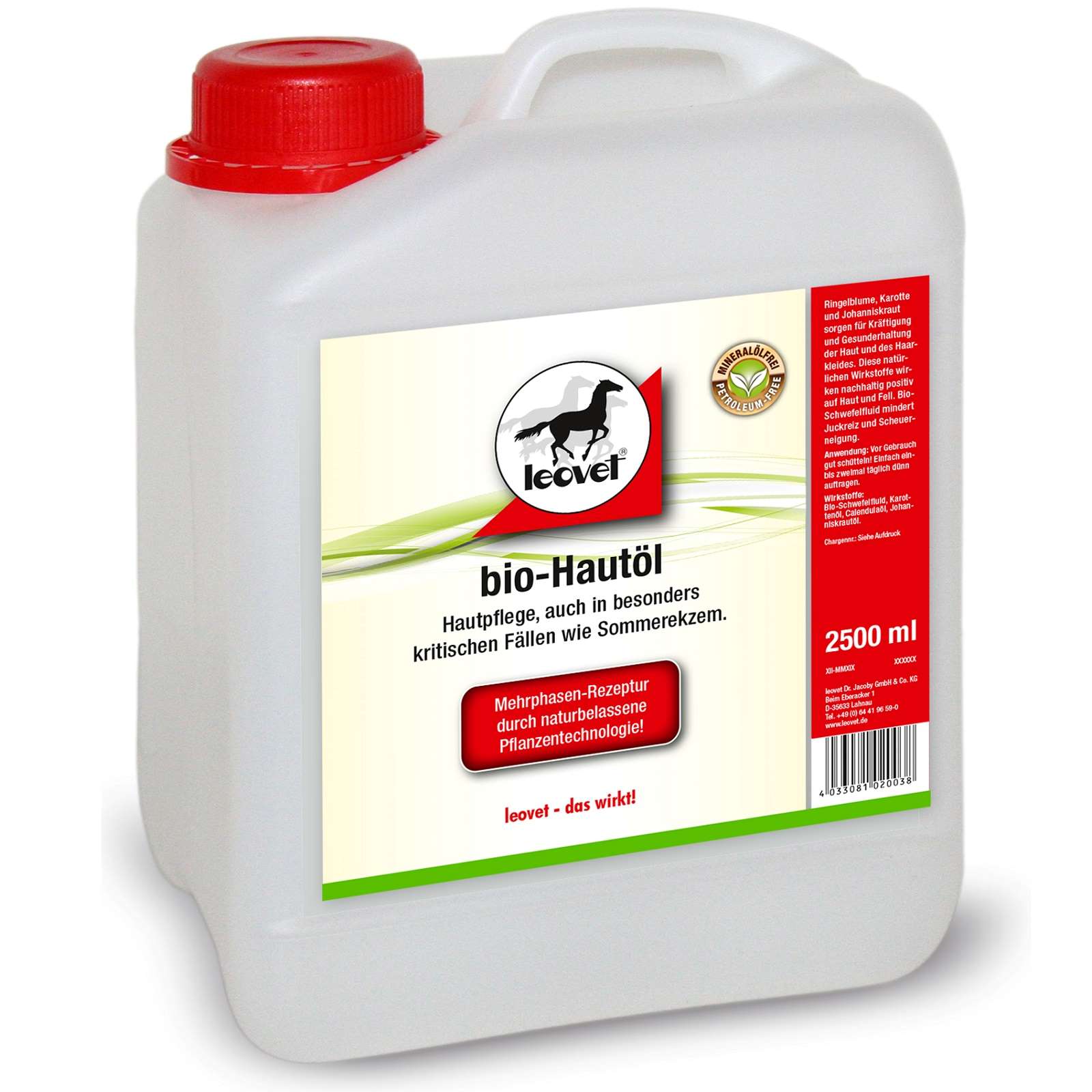 Leovet olio biologico antieczema 2,5 L