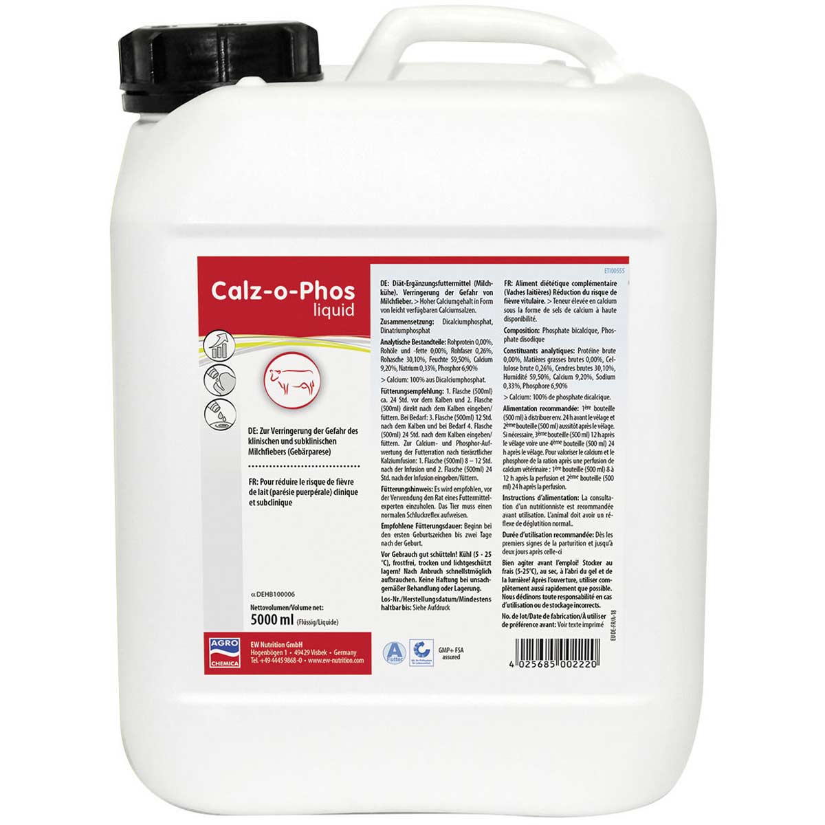 Integratore per vitelli Calz-o-Phos Liquid 5000 ml