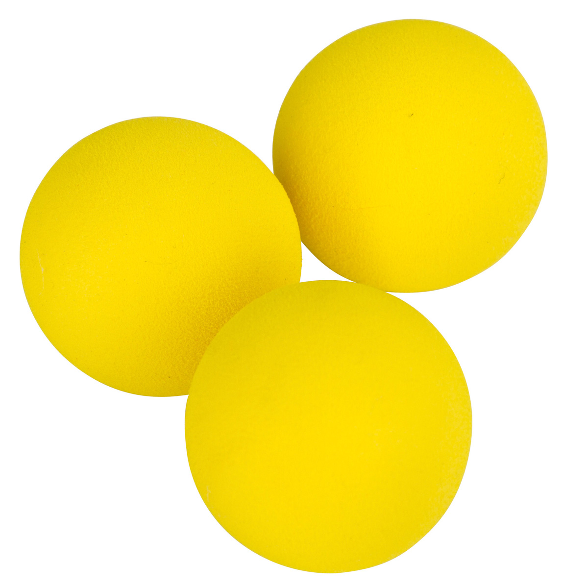 Palla di schiuma 4,5 cm giallo, 3 pz.