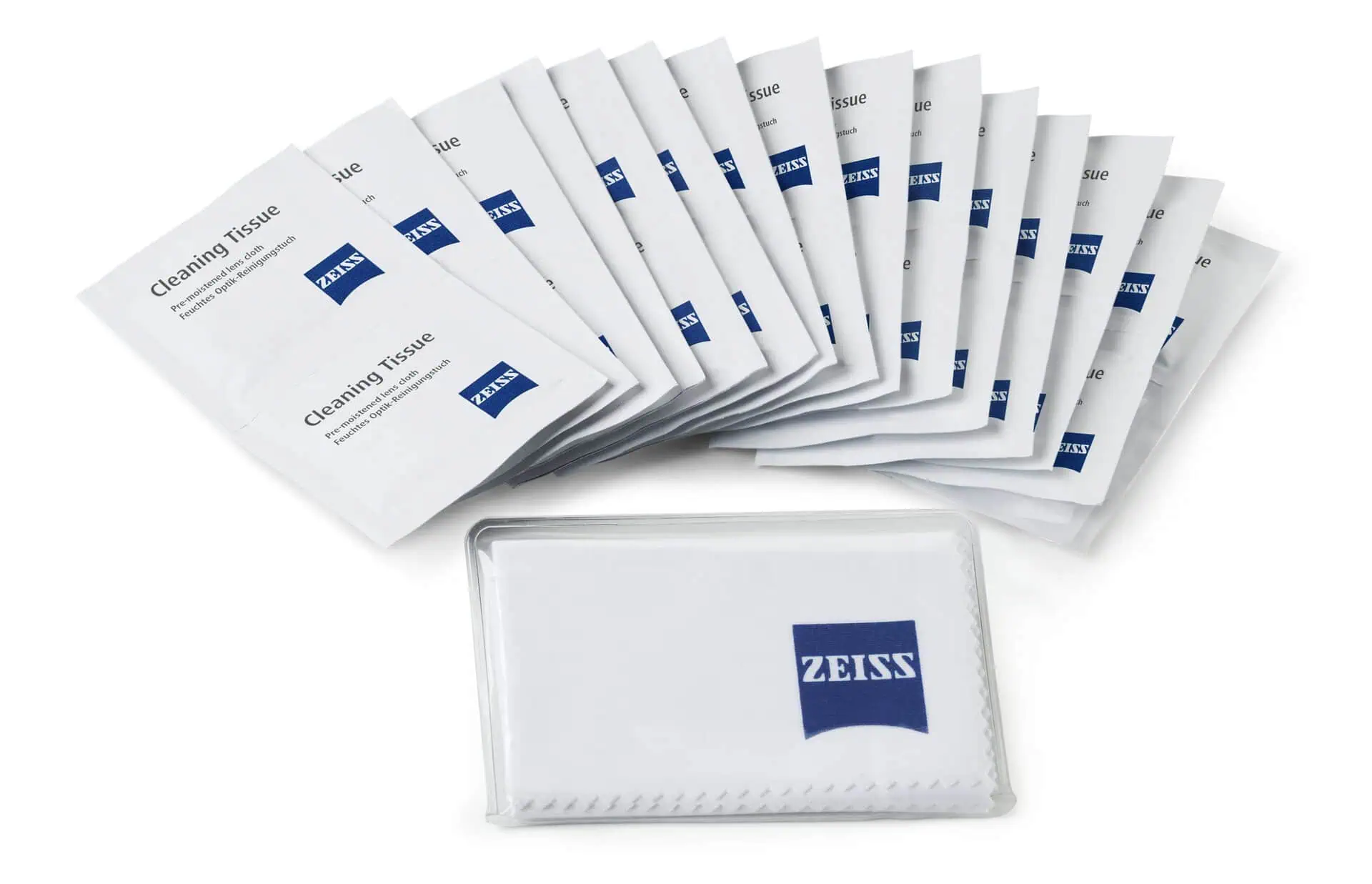 ZEISS Panno in microfibra 18x18 cm + 20 salviettine umidificate