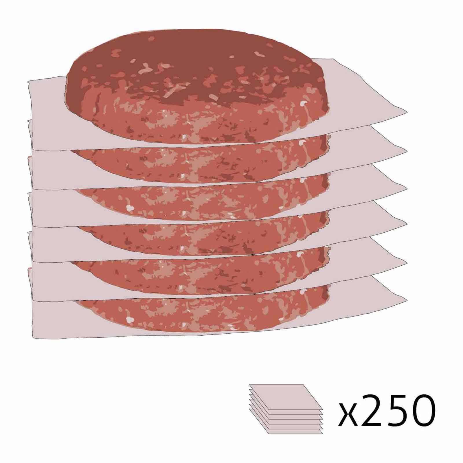 Fogli separatori per hamburger - 250 pezzi