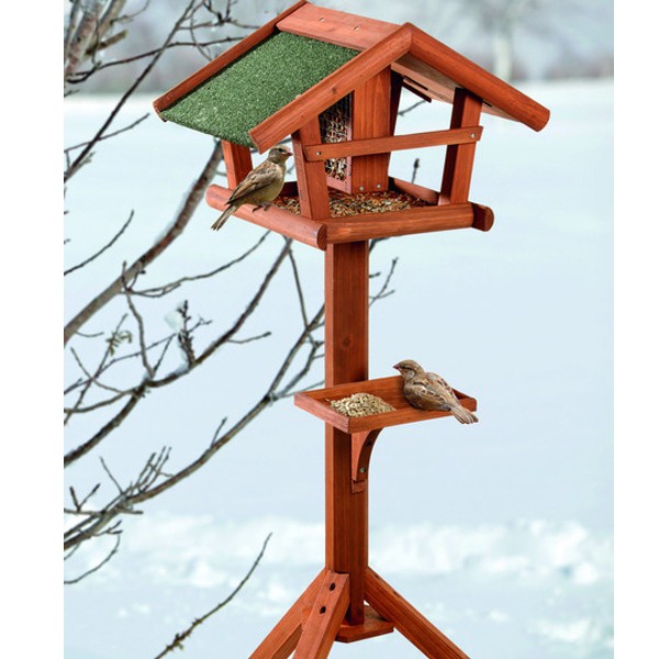 Casetta per uccelli RUNA con supporto in legno