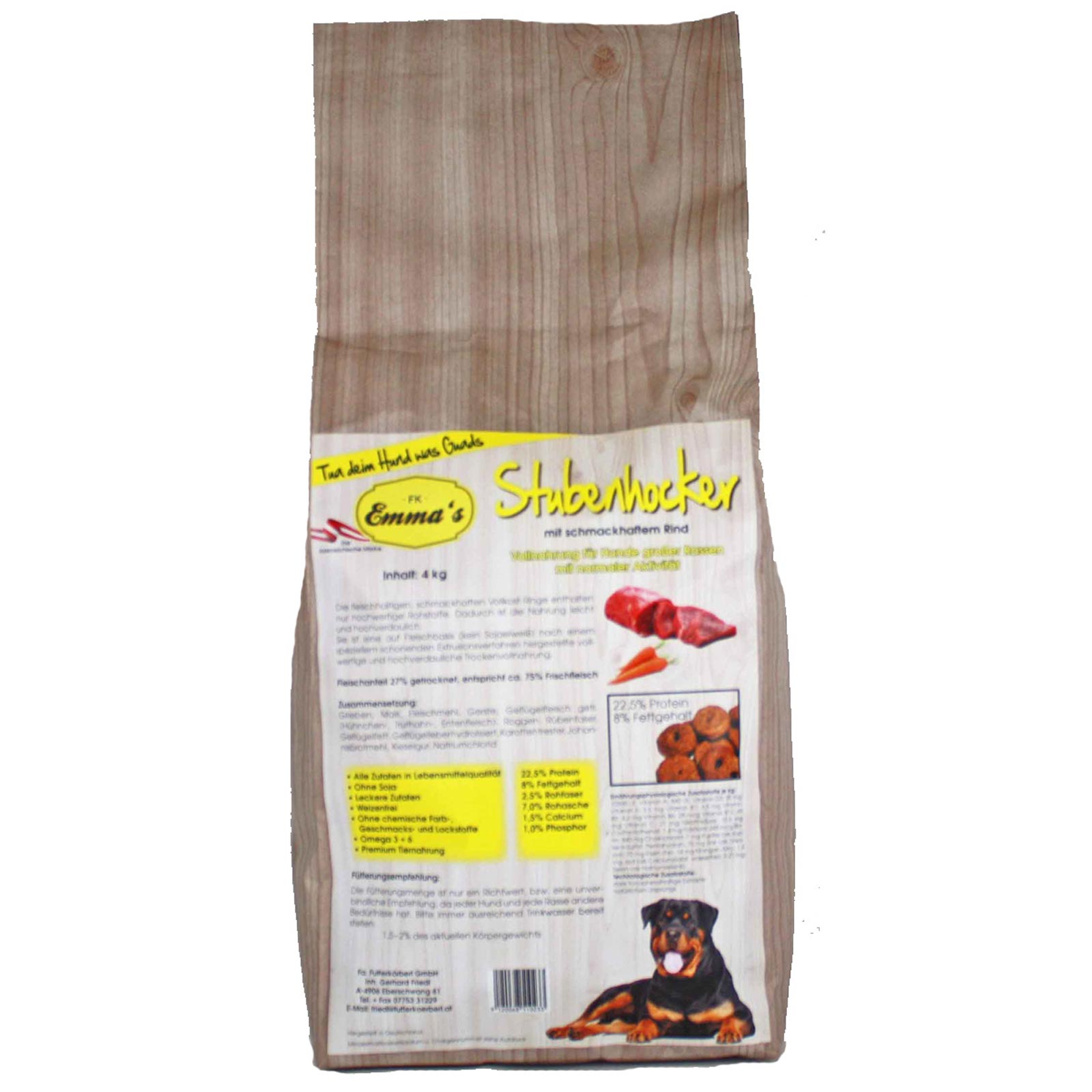 Emmas Stubenhocker Crocchette per cani adulti con manzo 4 kg