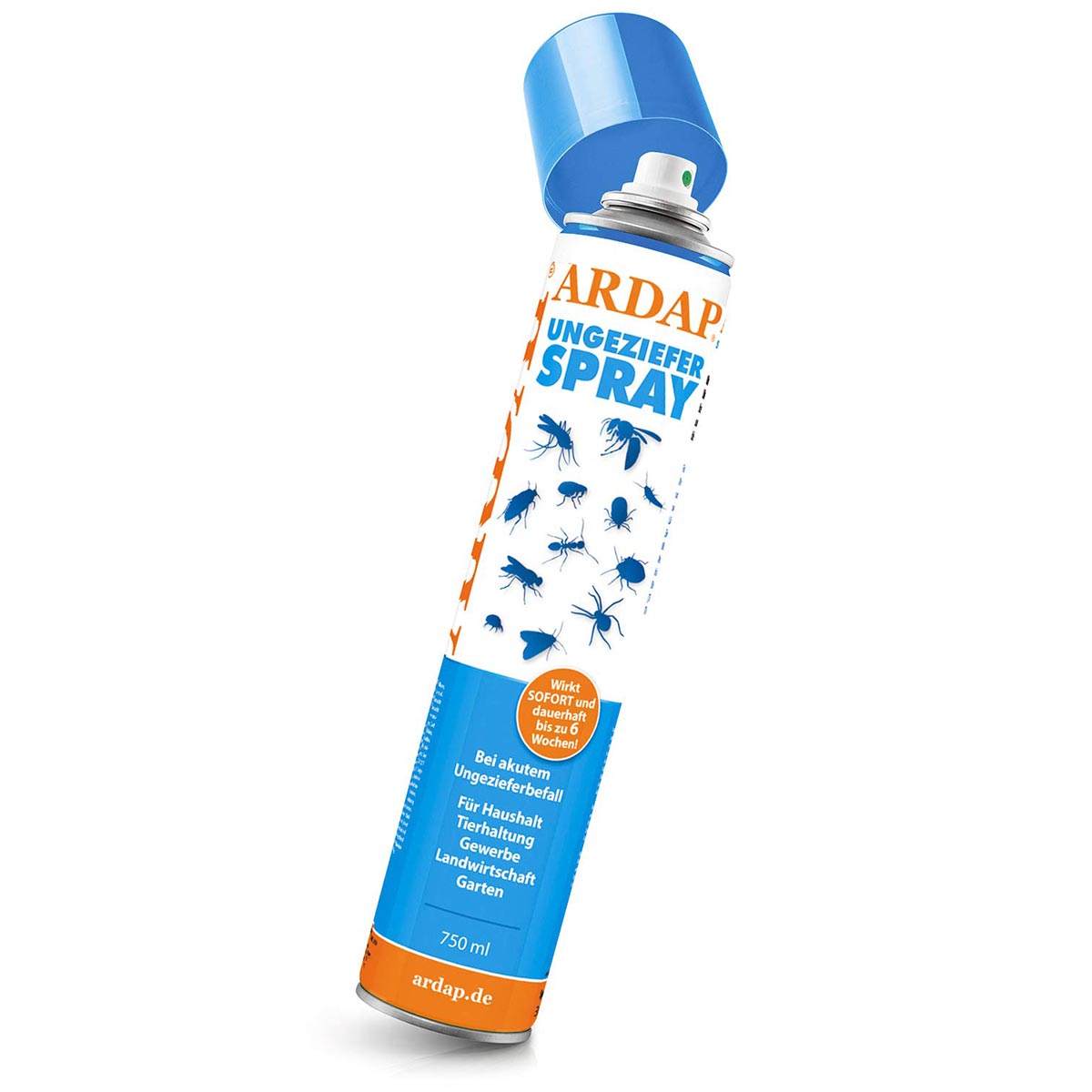 ARDAP Insetticida spray contro insetti e parassiti ad effetto prolungato 750 ml