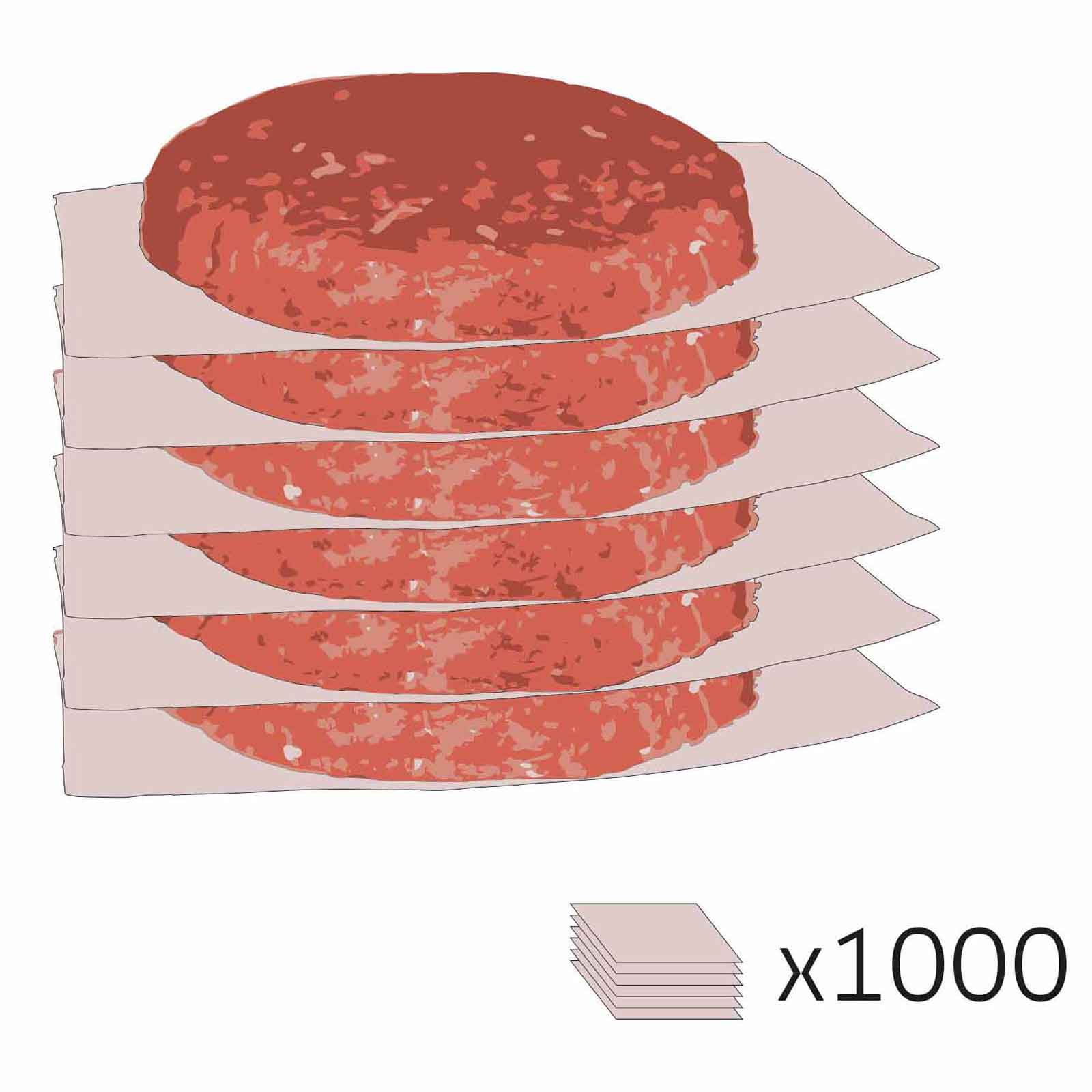 Fogli separatori per hamburger - 1000 pezzi